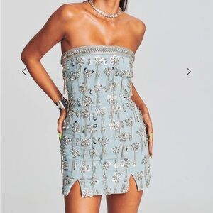 Beautiful RETROFETE denim crystal dress (like new)